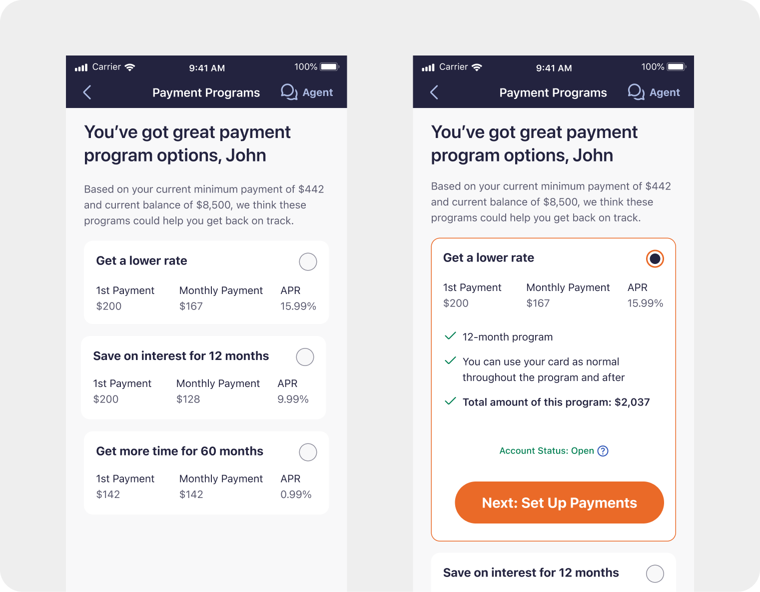 User testing — Test 1: Radio buttons